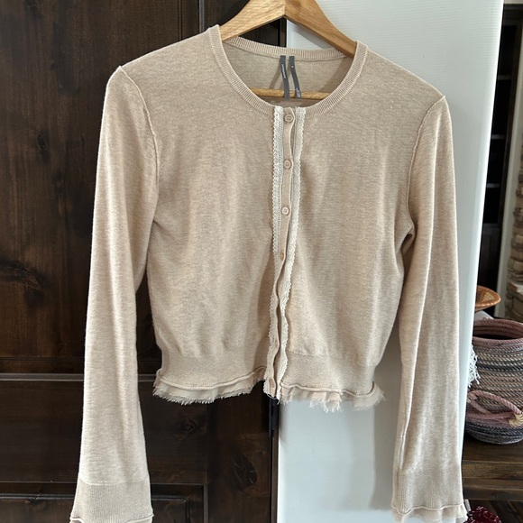 Anthropologie Lace Trim Cardigan - Picture 4 of 8